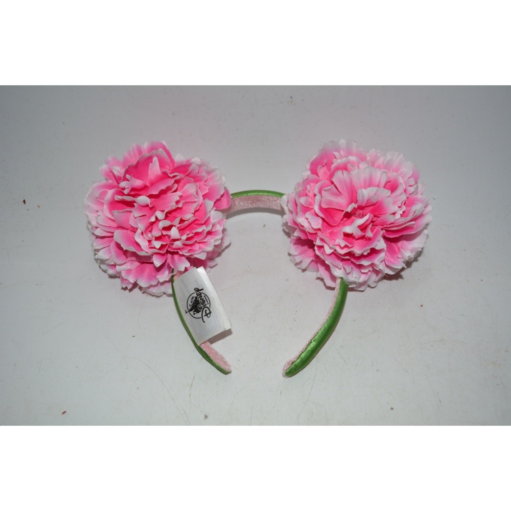 Disney Parks Spring Floral Minnie Ears Pink Peony – With Tag – Used